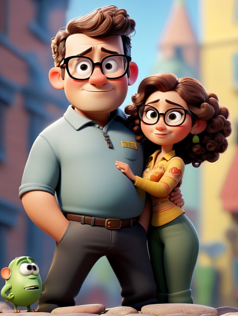 a tall, big Mexican, with brown hair, short, curly dark hair, and glasses. Lawyer. With a thermos and mate under his arm.