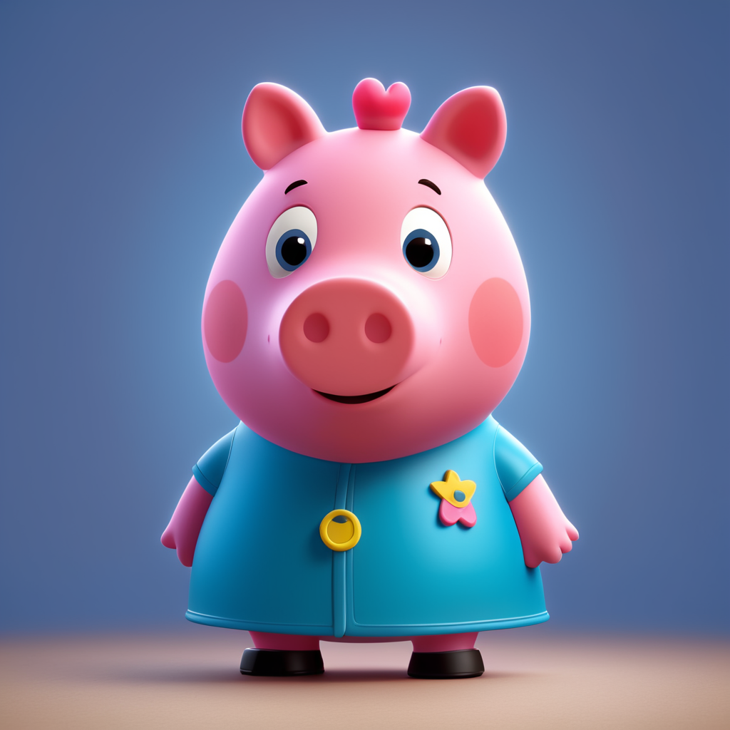 peppa pig du dessin animé