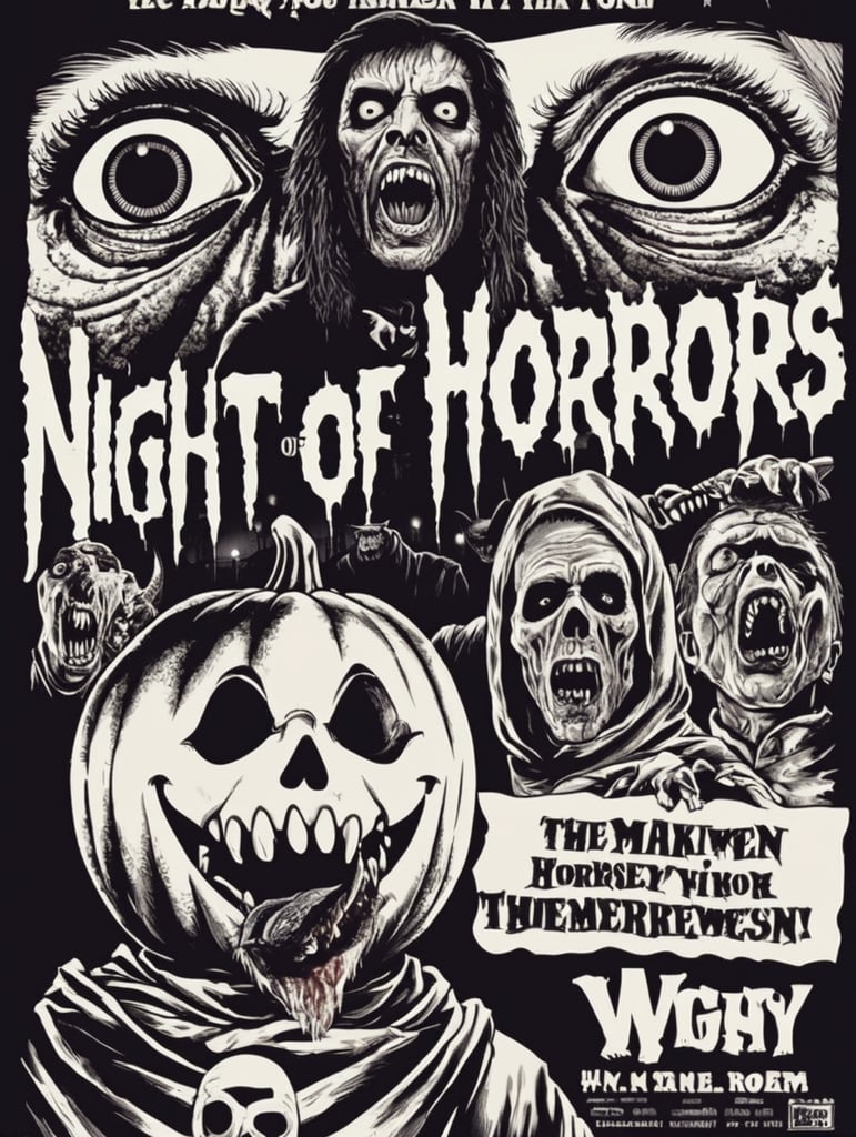 Night of Horrors Halloween Poster