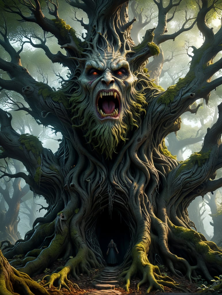 A Whitch that has been turned into a tree