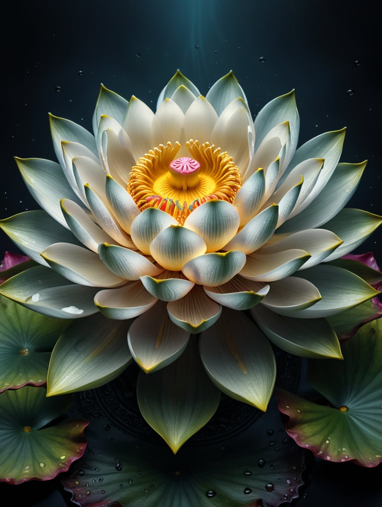 abstract lotus flower