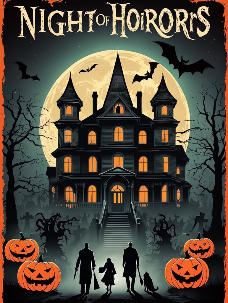 Night of Horrors Halloween Poster