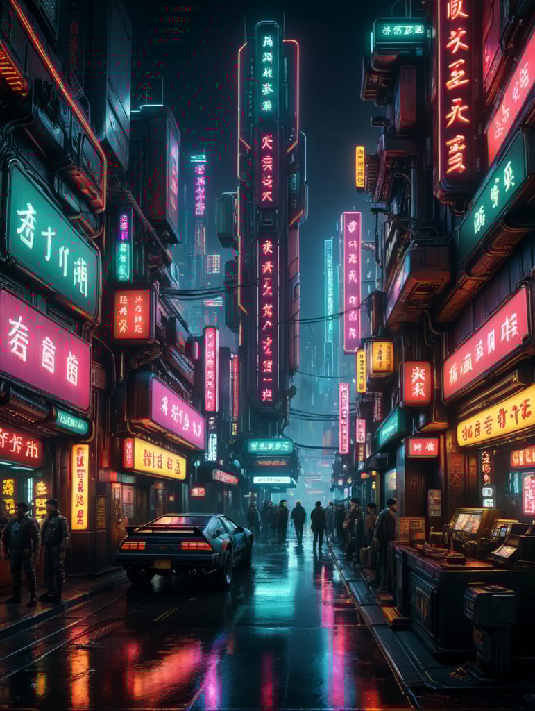 sci texture in the cyberpunk 1986 movie world, 8k, Akira ,blade runner , neon lights , clean design , perfect illustration , high detail by Katsuhiro Ôtomo