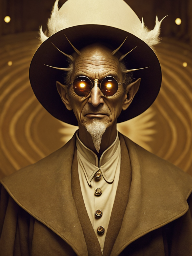 eldritch sun priest, by Remedios Varo, Mario Testino, and Terry Richardson