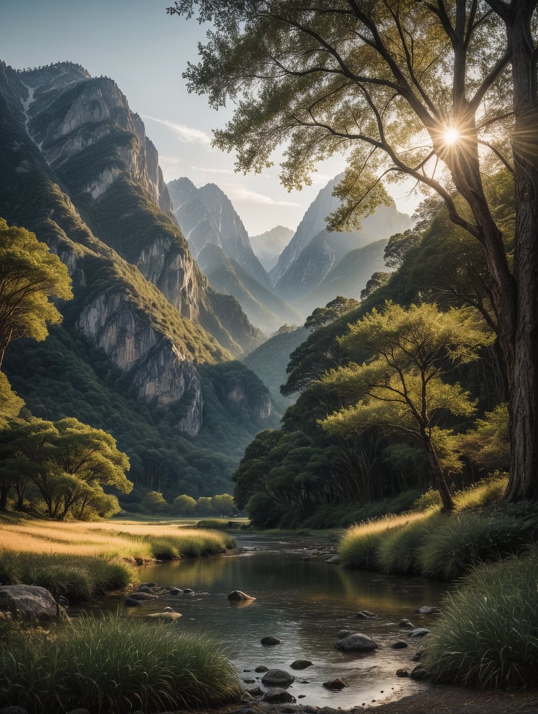 Premium Free ai Images | beautiful scenery