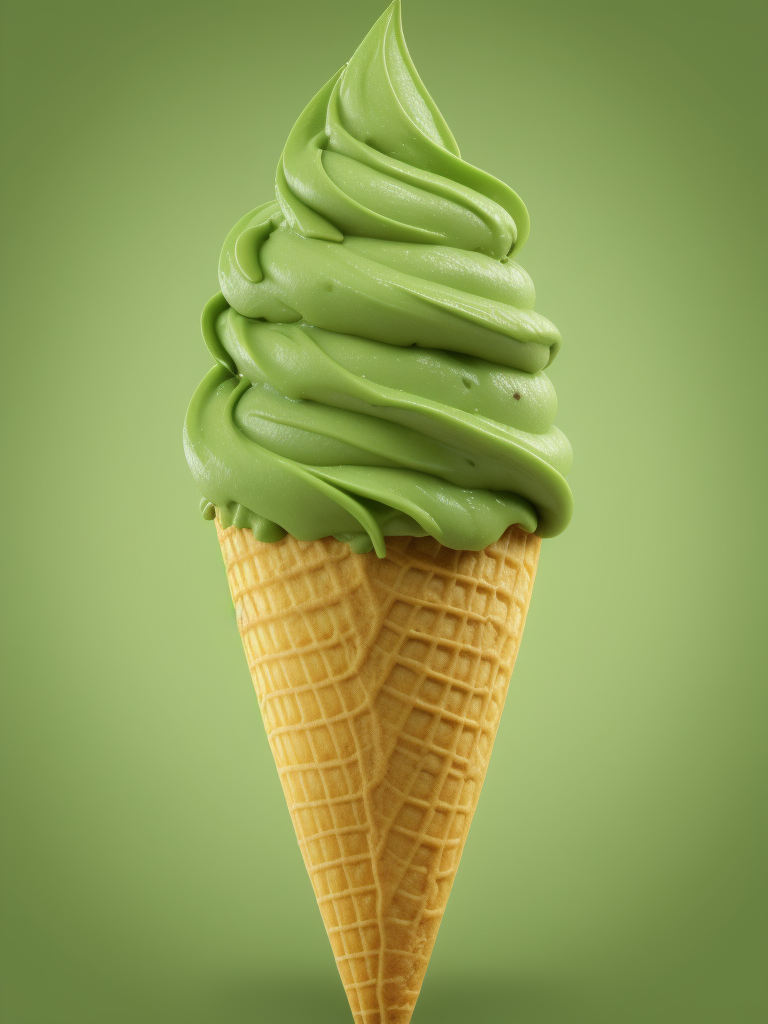green ice cream cone