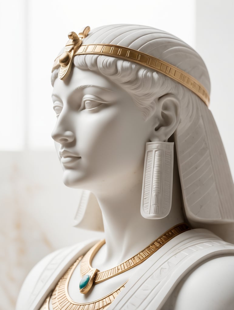 Cleopatra marble statue