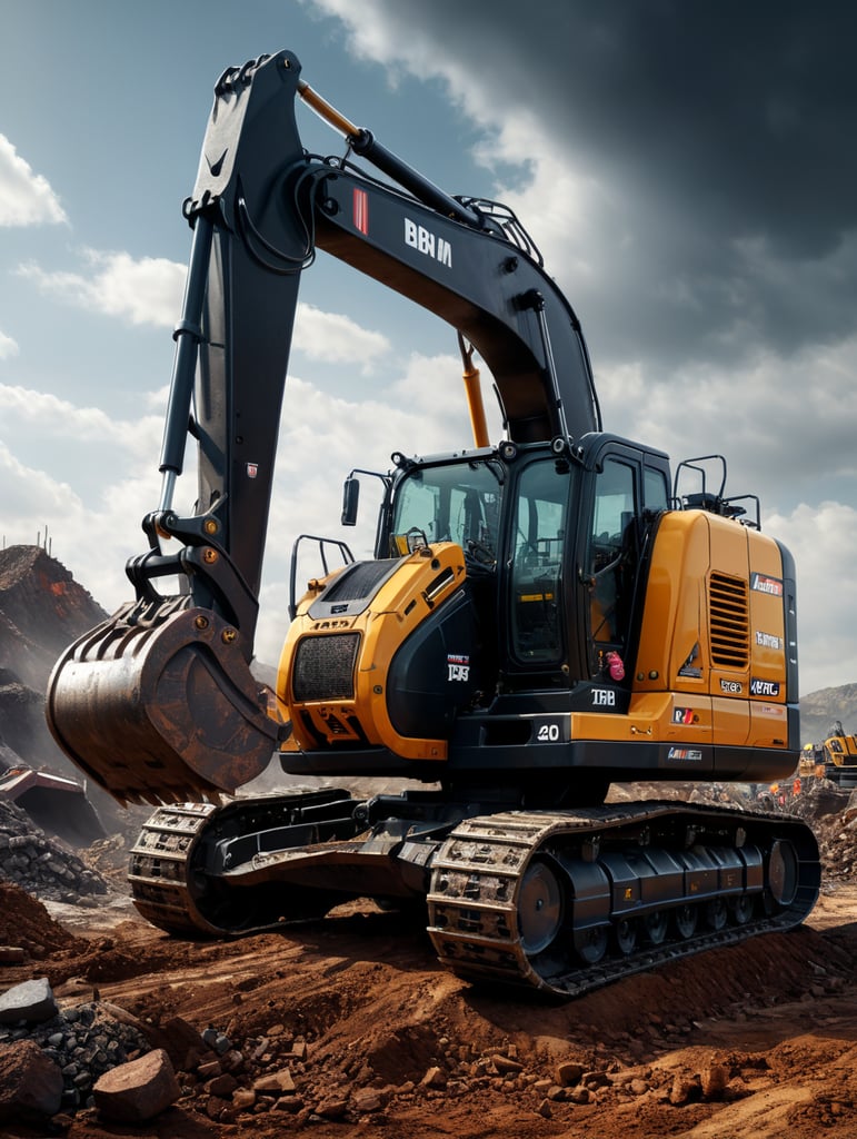 excavator with bm air system