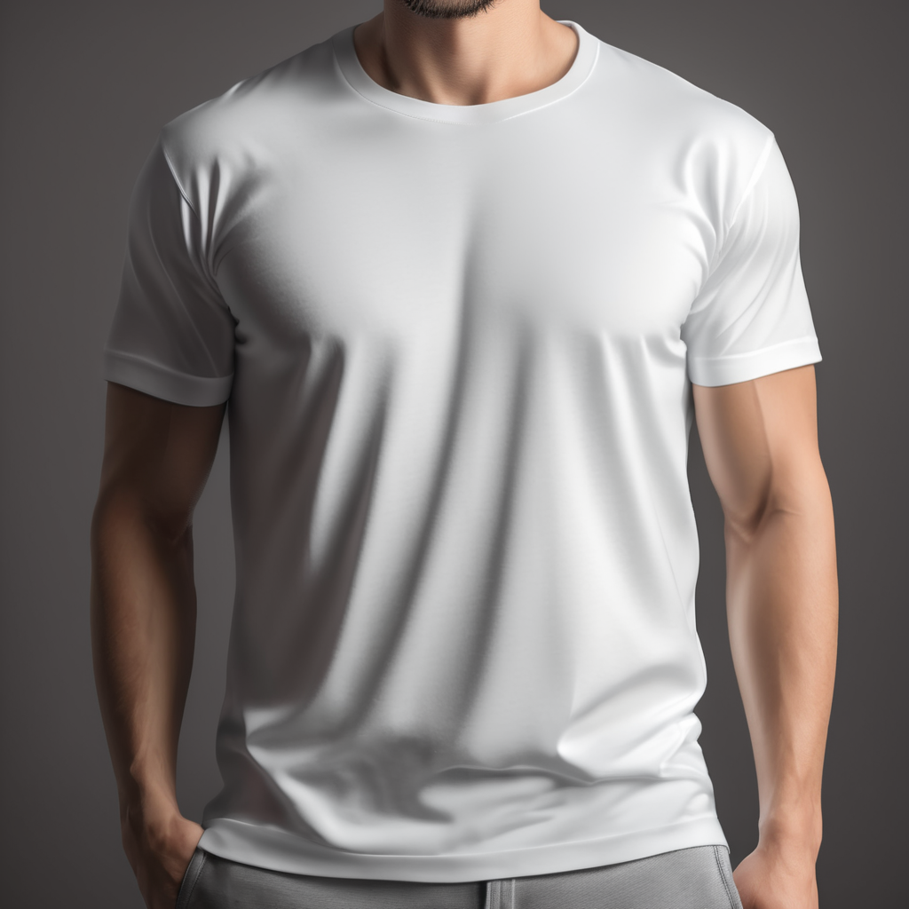 sebuah kaos putih untuk mockup