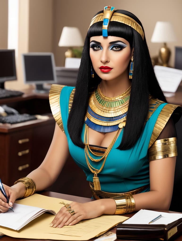 Cleopatra as a office worker