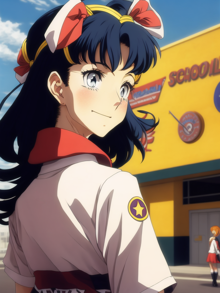 90's anime vintage anime joyful school girl sailor moon