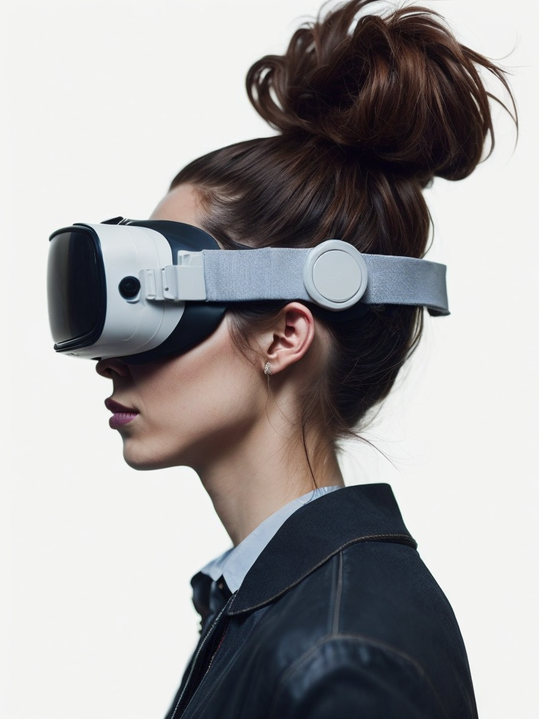 a women wearing VR Glasses