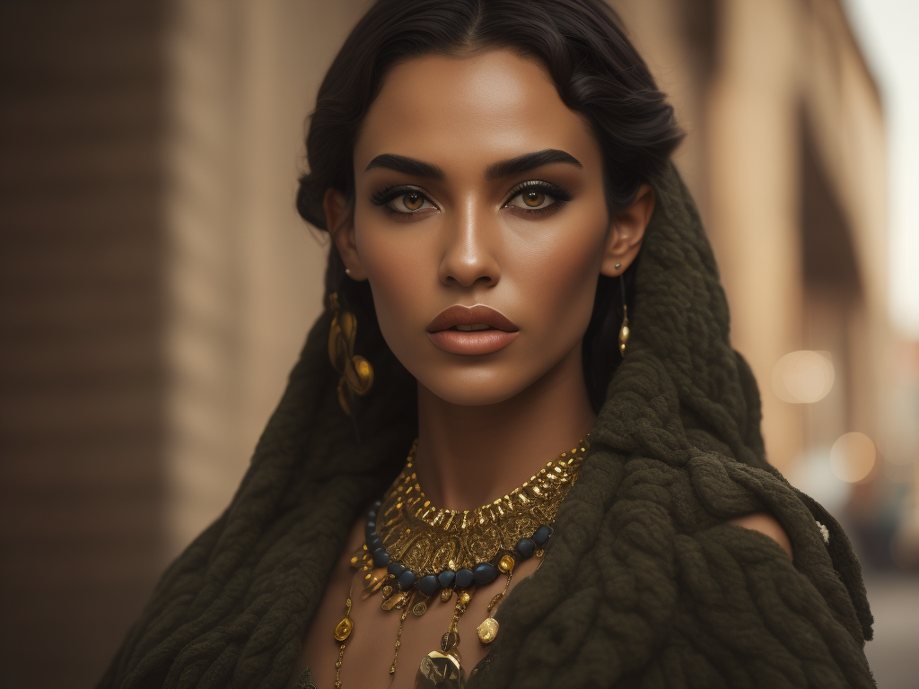 Super-realist full length of a supermodel in a dress made from milk, wild intricate hair design, skin pores, peach fuzz, Chanel style make-up, fashion editorial style, Award winning photo, dramatic lighting, classic clothing, flowing dress, dramatic background, fun and vibrant