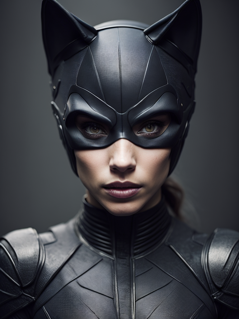 Cat woman hiperrealistic epic