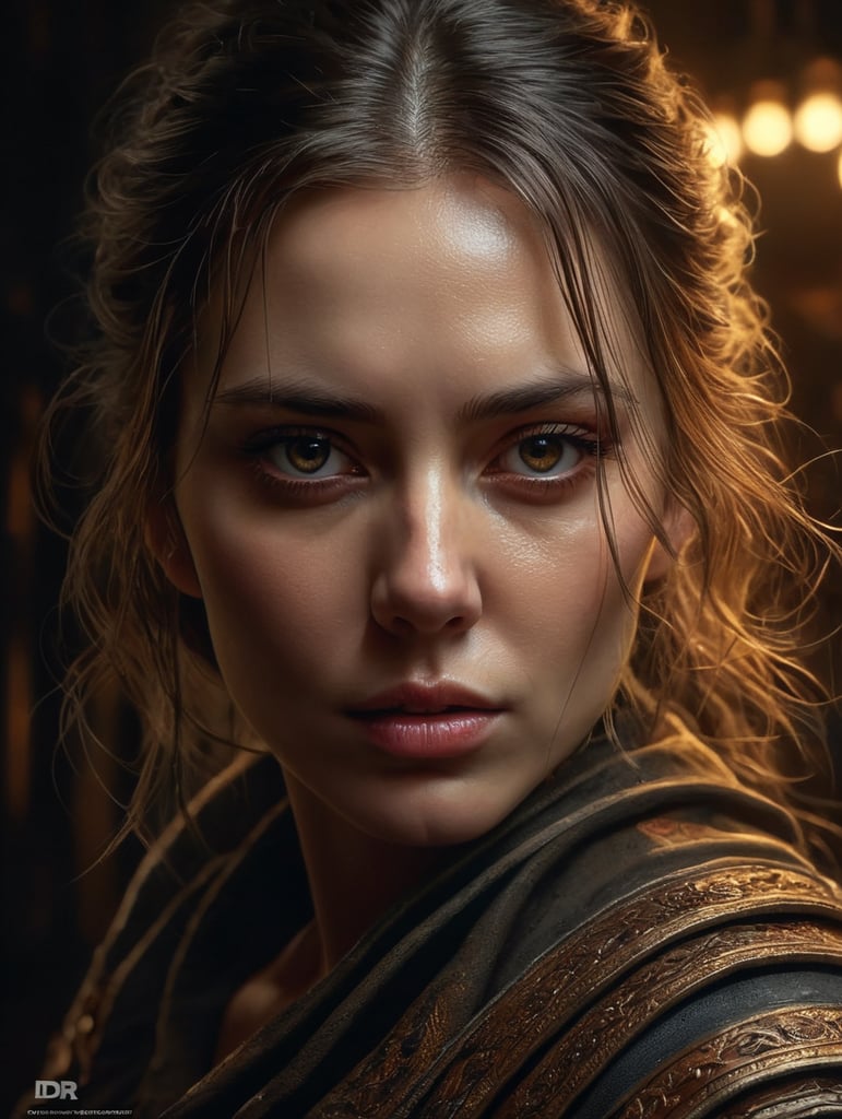 image of a young woman, dramatic lighting, slightly blurred, as if painted by francis bacon