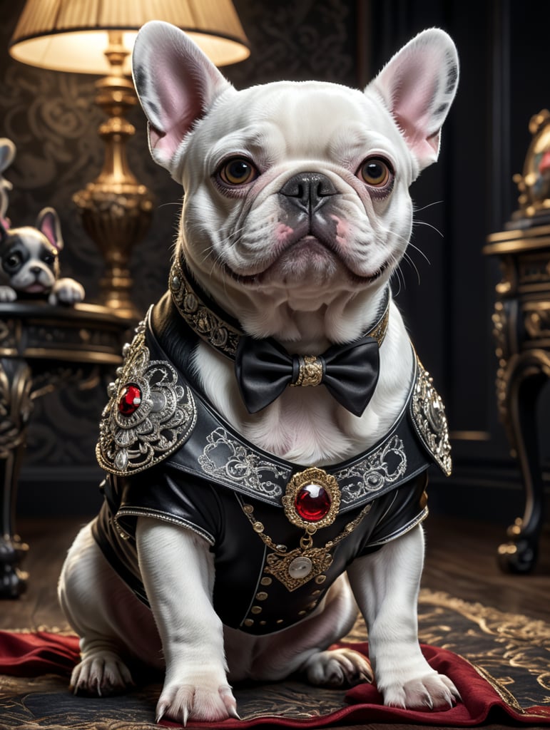 Bulldog francese bianco e nero Disney