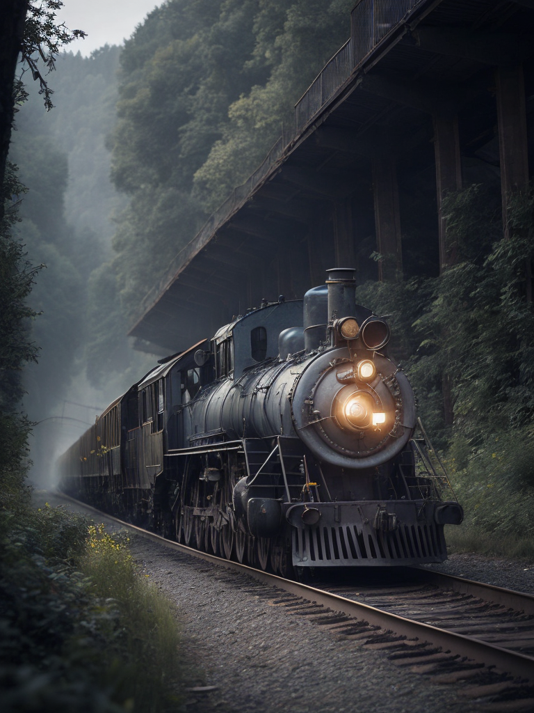 abandoned railroad, ghost train