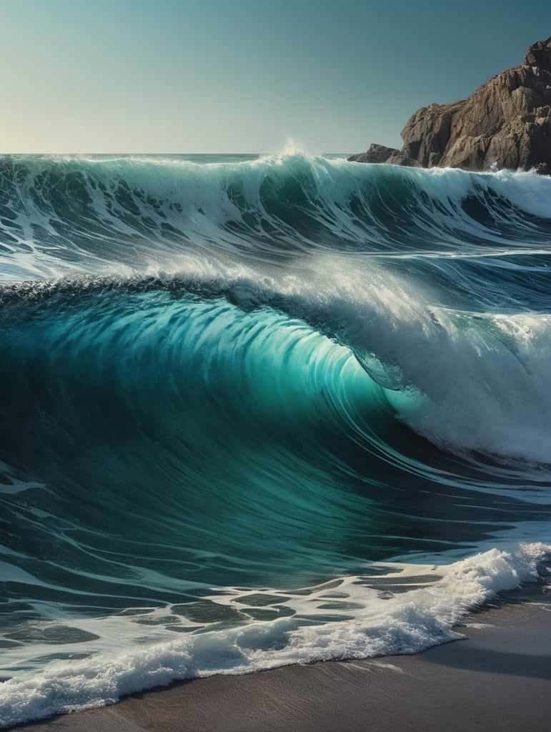 abstract wave beautiful blue and cyan gradient