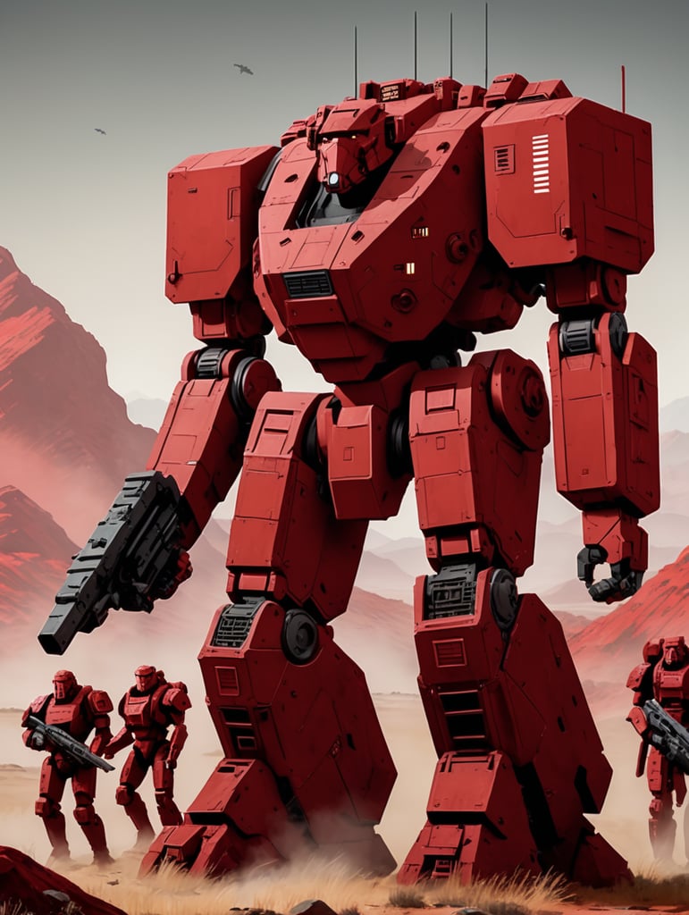 Battletech in a red color scheme