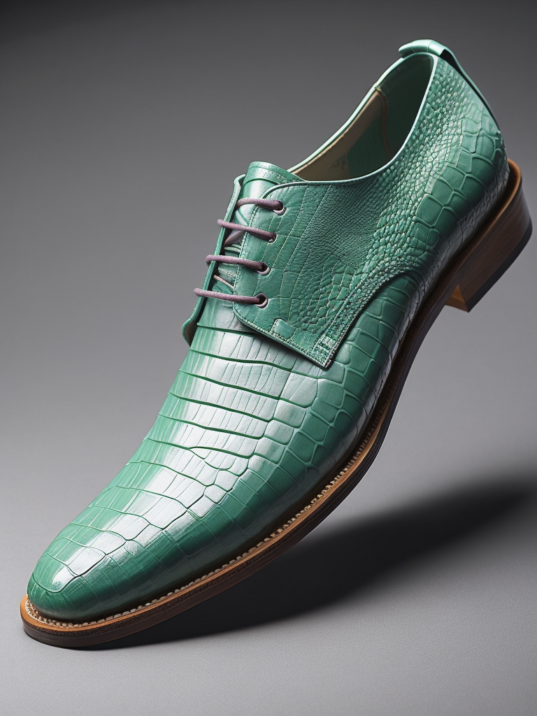 Super realistic gucci mexican gator skin shoe 3d octane render