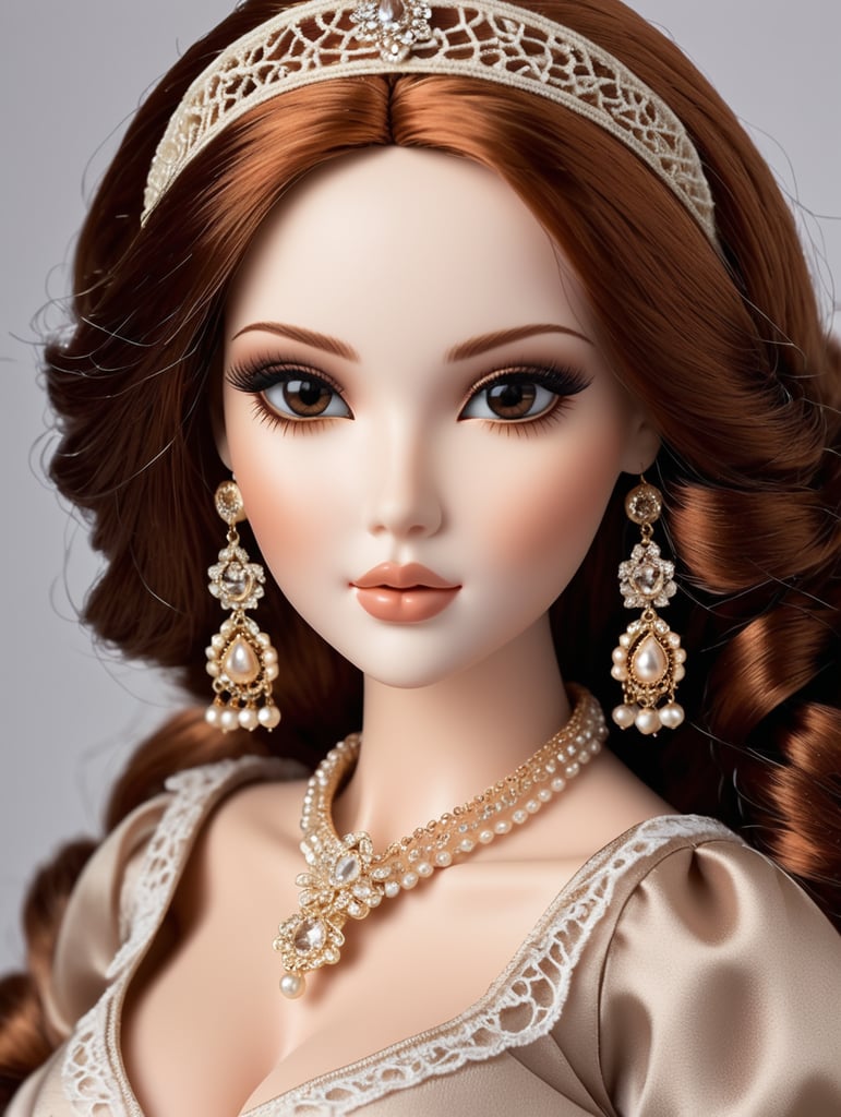 Beautiful curvy women face doll
