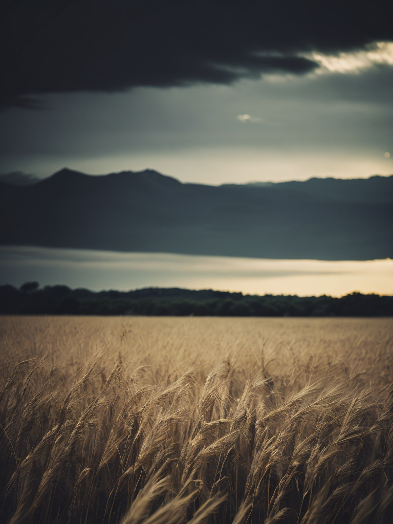 Blurred landscape wheat field