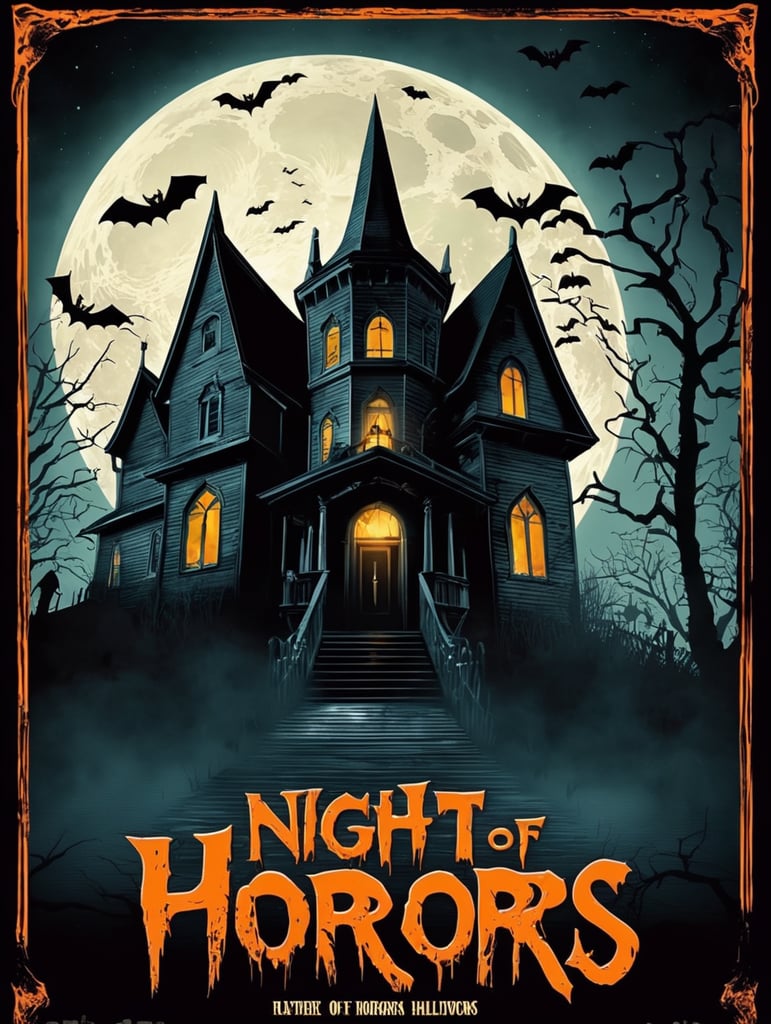 Night of Horrors Halloween Poster