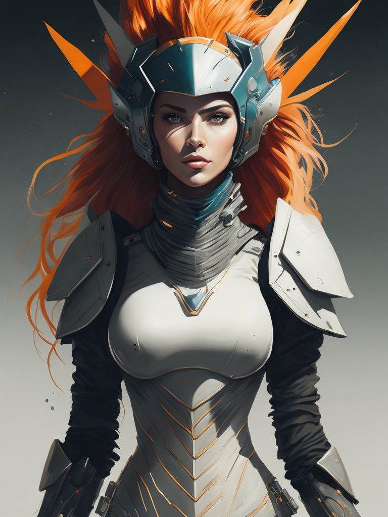 a woman in a futuristic costume with spikes on her head and a helmet on her head Avant-garde Fashion