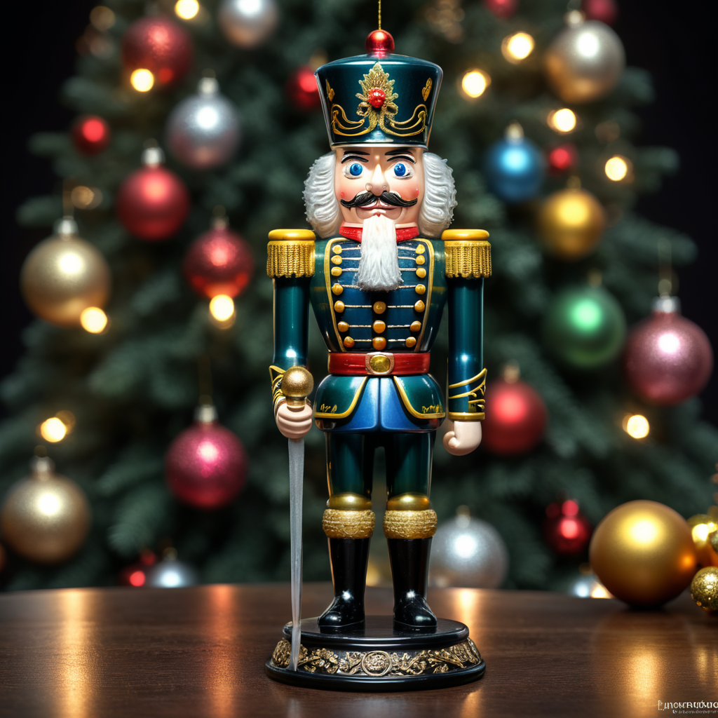 nutcracker small glass glass figure, Christmas toy for the Christmas tree