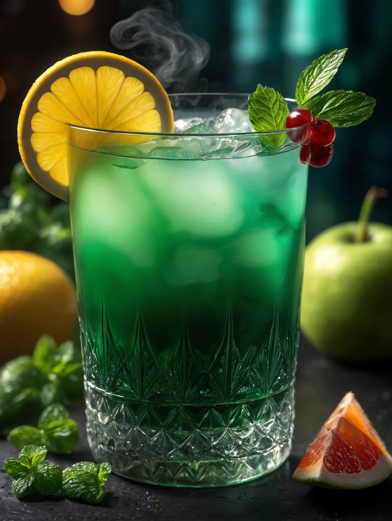 Cocktail green mist
