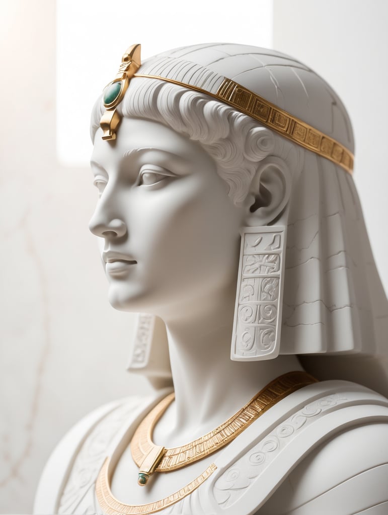 Cleopatra marble statue