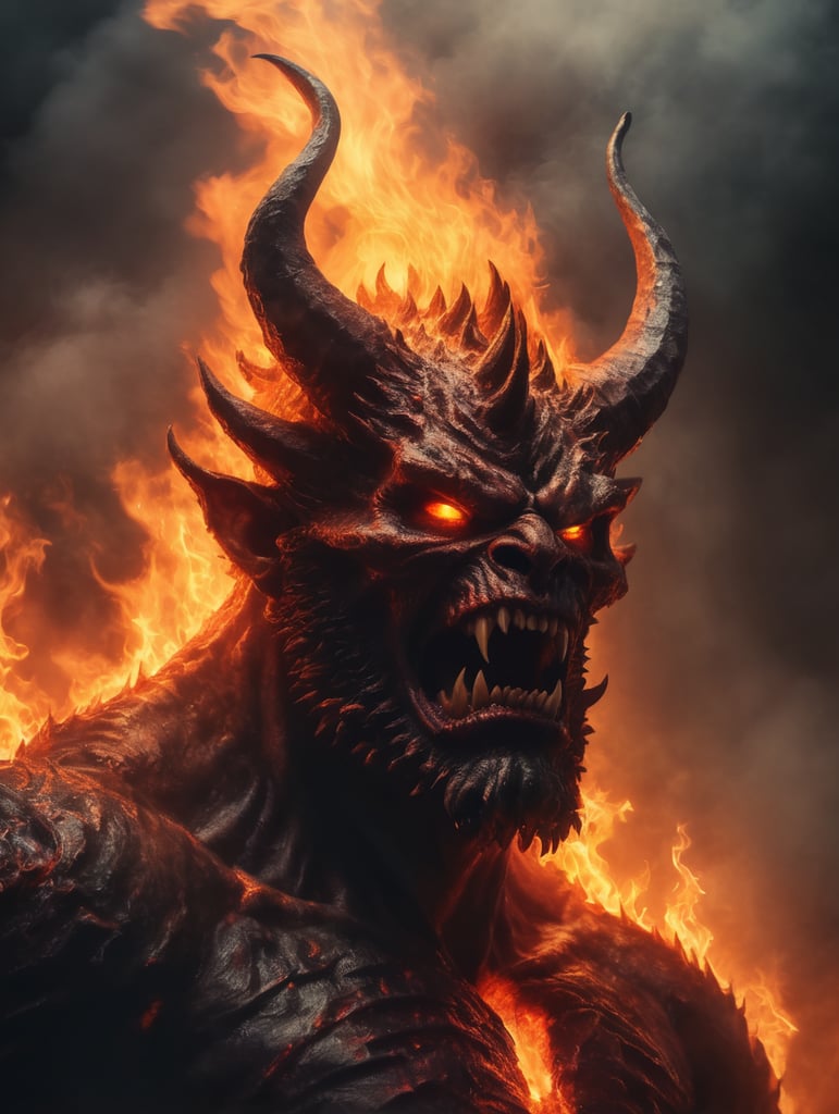 Very scary devil fire theme