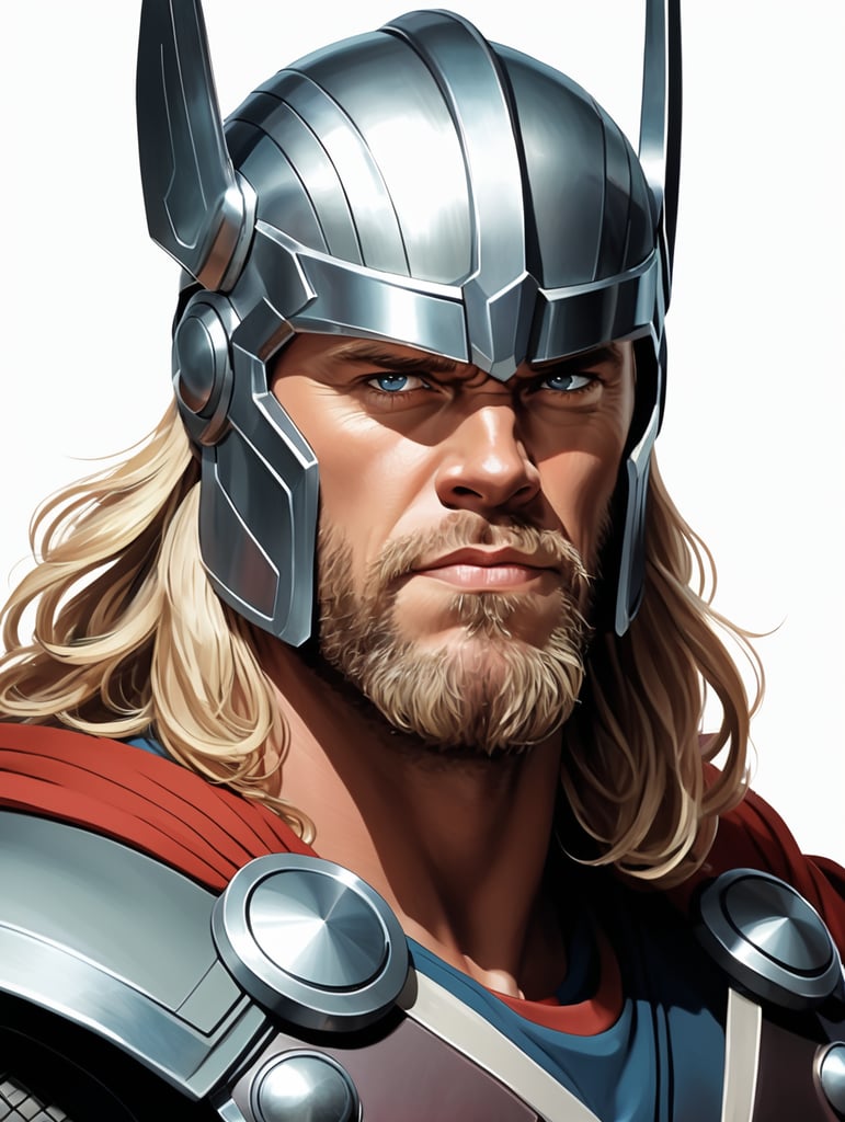 Thor cel shading style portrait