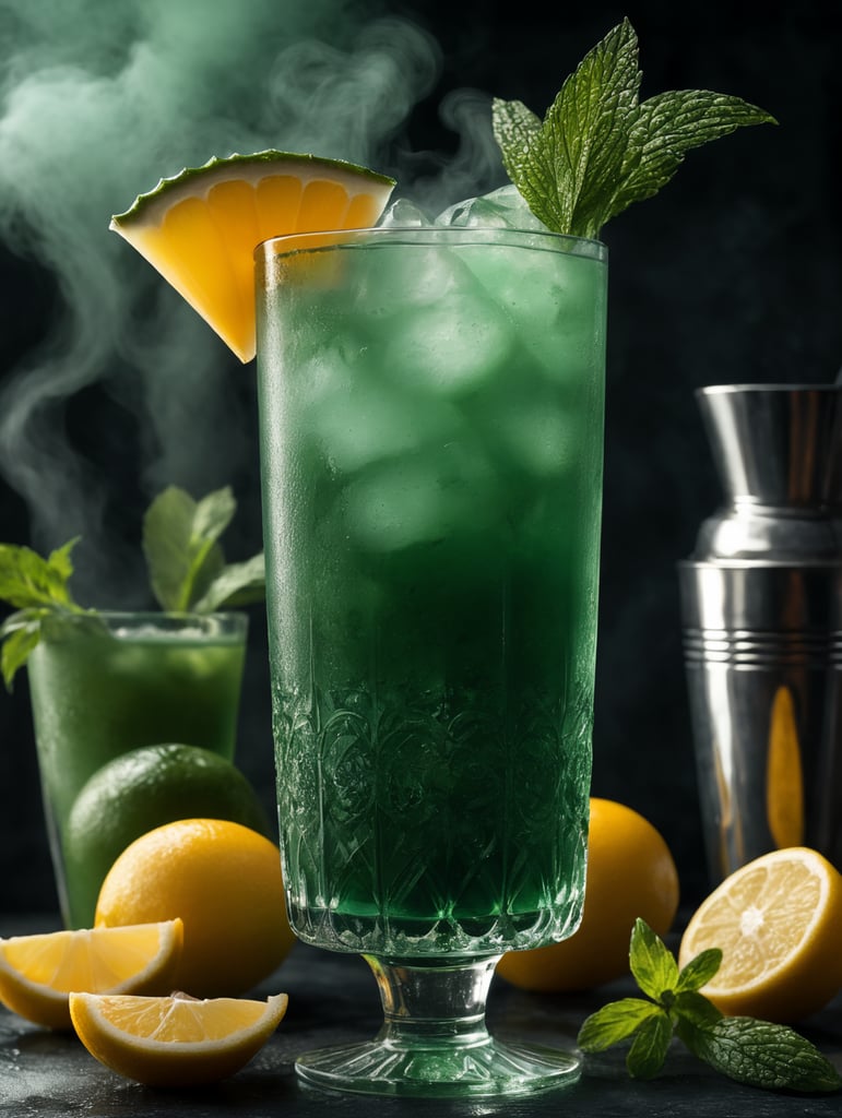 Cocktail green mist