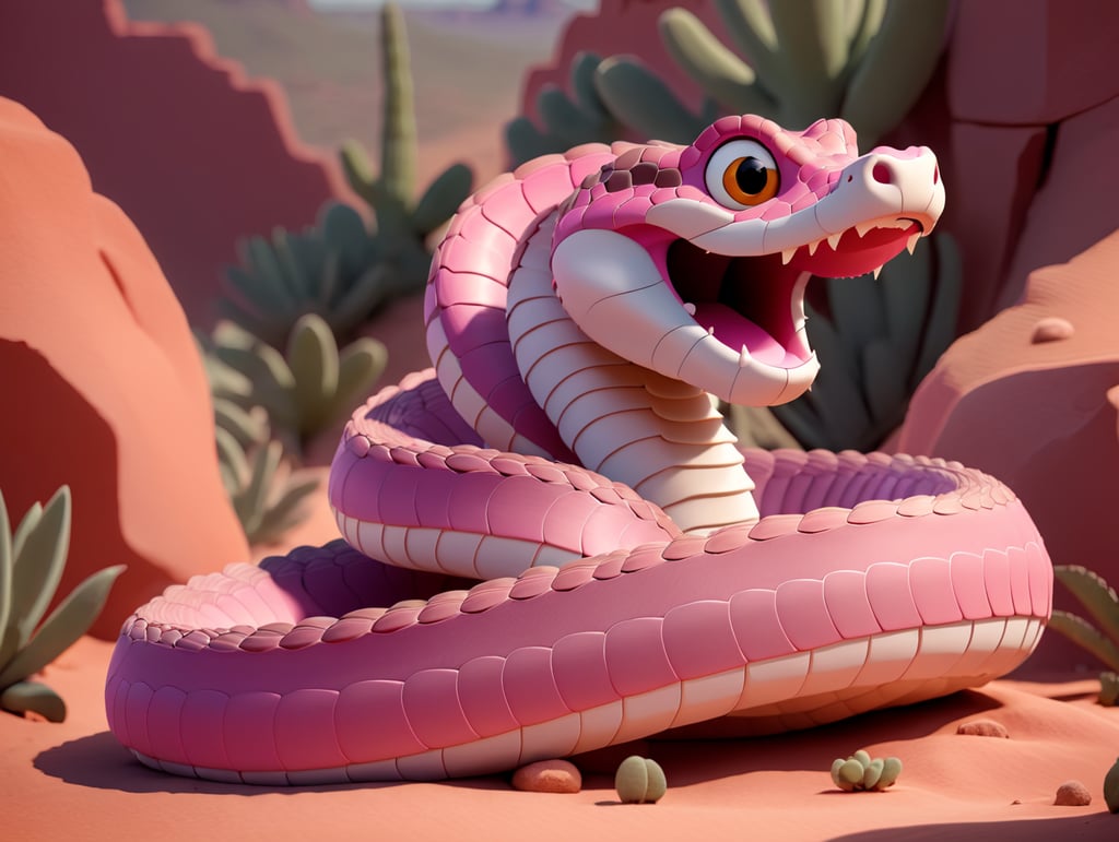 grand canyon pink rattlesnake in the desert