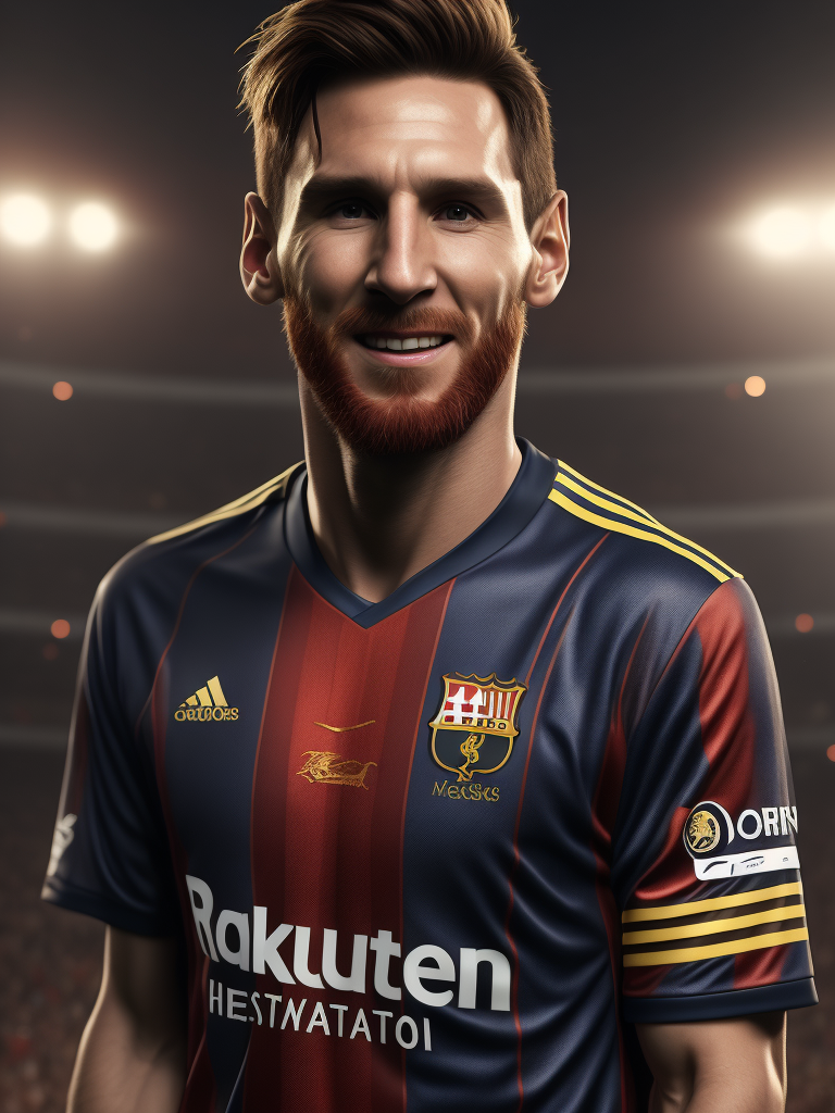 Lionel Messi wearing a Liverpool 2023 football kit