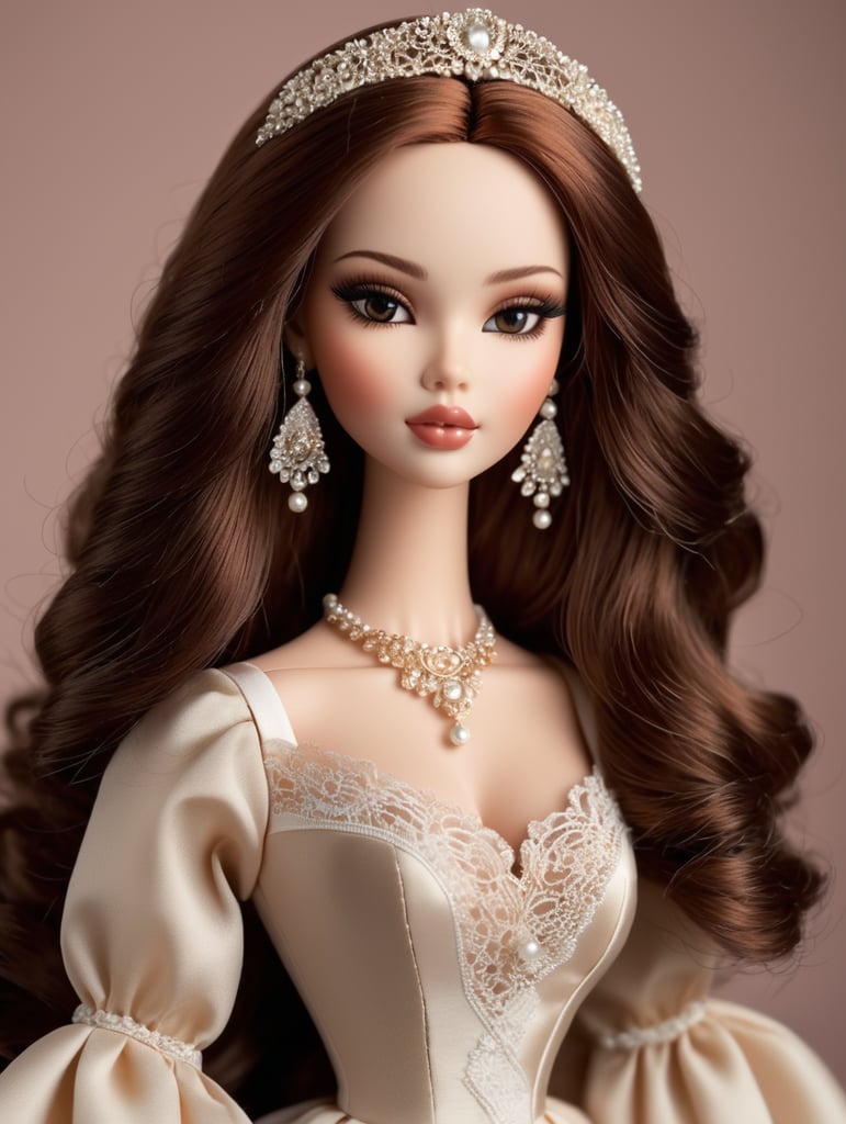 Beautiful curvy women face doll