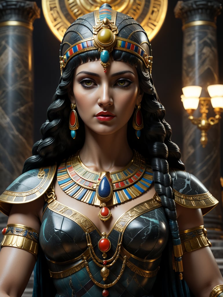 Cleopatra marble statue