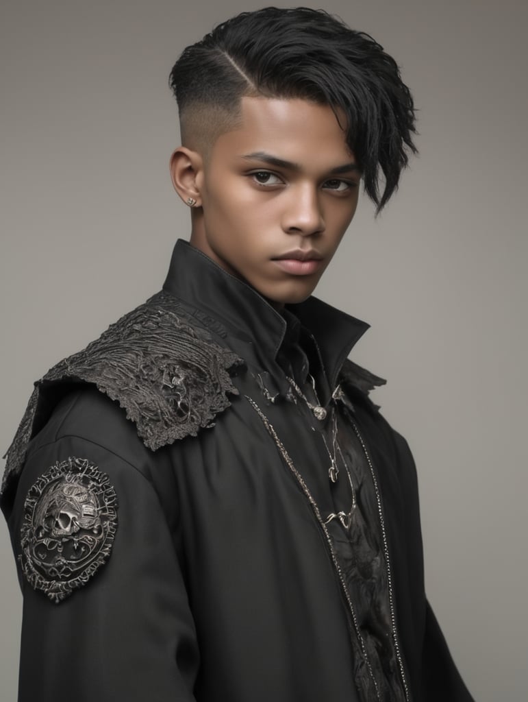 17 years old light skin black goth boy