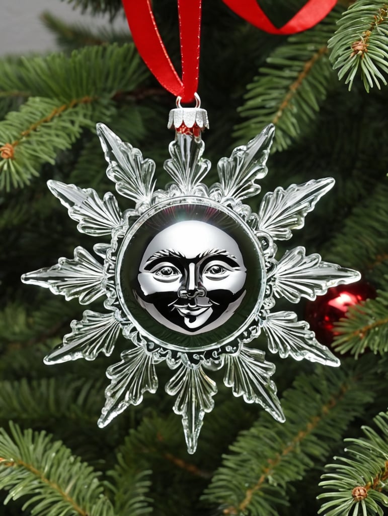 sun small glass glass figure, Christmas toy for the Christmas tree