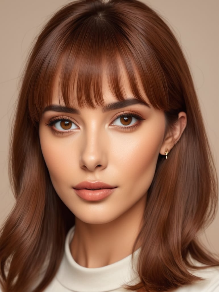 orta boy kahkullu kızıl kahve saç buğday ten normal açık kahve renkli göz küçük burun normal dudak keskin çene çizgisi açık renkli kaş