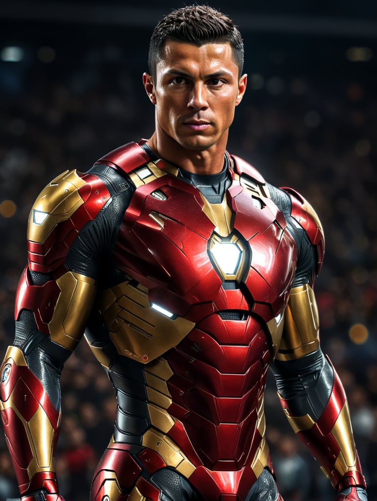 cristiano ronaldo wearing the ironman suit