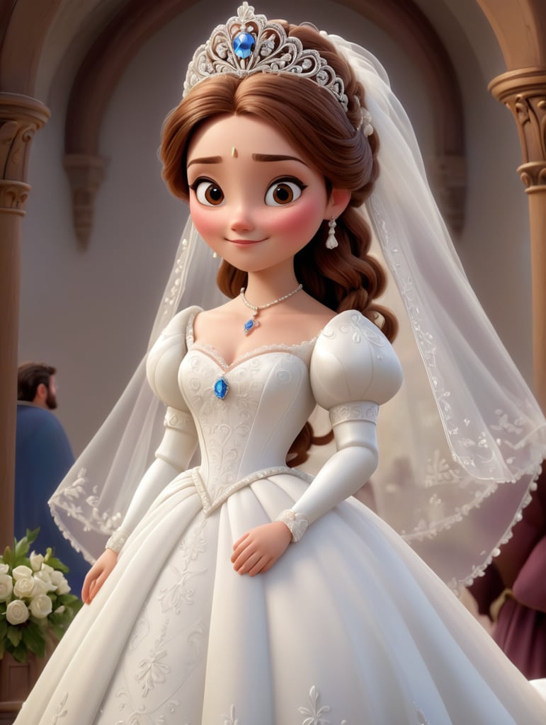 renaissance, bride, princess, wedding, oil painting, brown hair