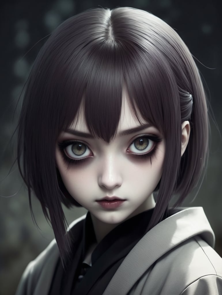 anime creepy girl dark
