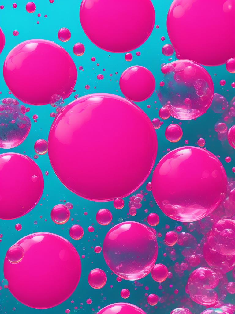 Texture of pink liquid with bubbles, pattern, background, top view, organic texture, seamless texture, rich colors, gradation of pink colors, macro photo, cluster of bubbles