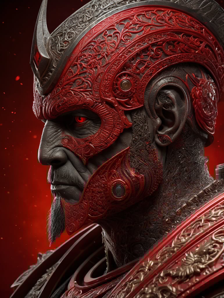 red background, video editor