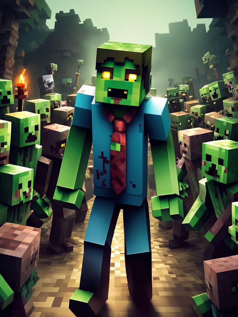 Minecraft Zombie. Make it more video gamey. MORE VIDEO GAMEY. MORE AMAZING. MORE AMAZING. MORE VIDEO GAMEY