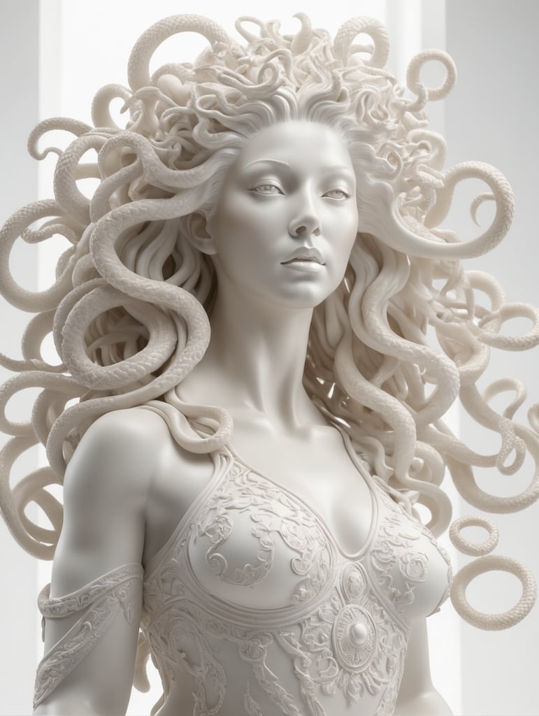 highly detailed full body of medusa