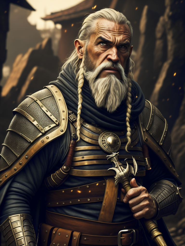 An award winning linocut of a viking in the battlefield