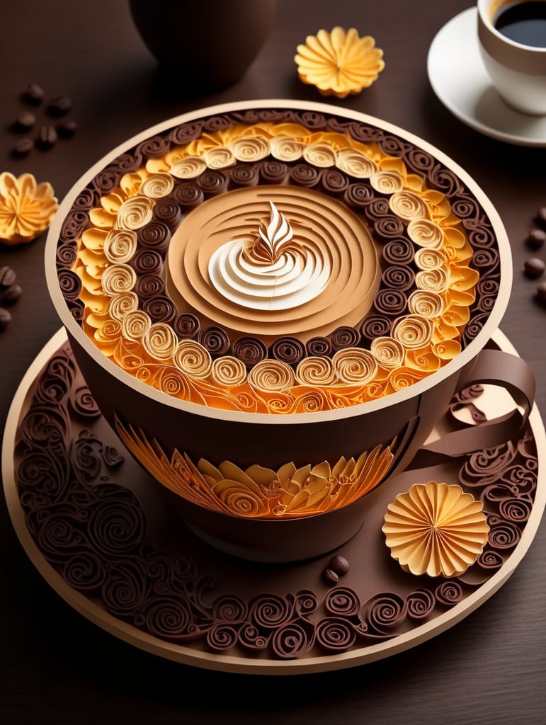 coffee espresso poster with inspirational tagline photorealistic